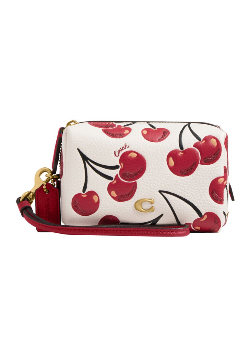 Essential Cosmetic Pouch with Cherry Print