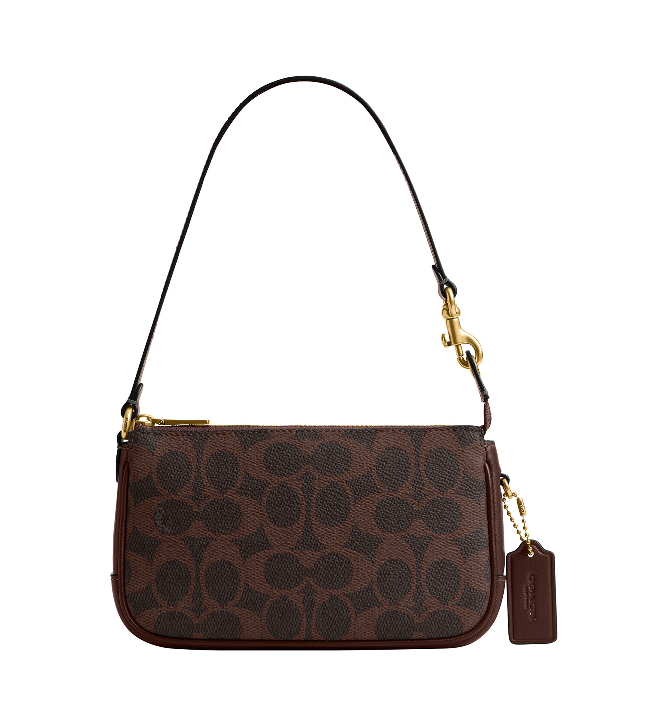 Coachシックなブラウンサークル模様バッグ美品です。 COACH Plaza Bag 18 in Signature Canvas | Belk