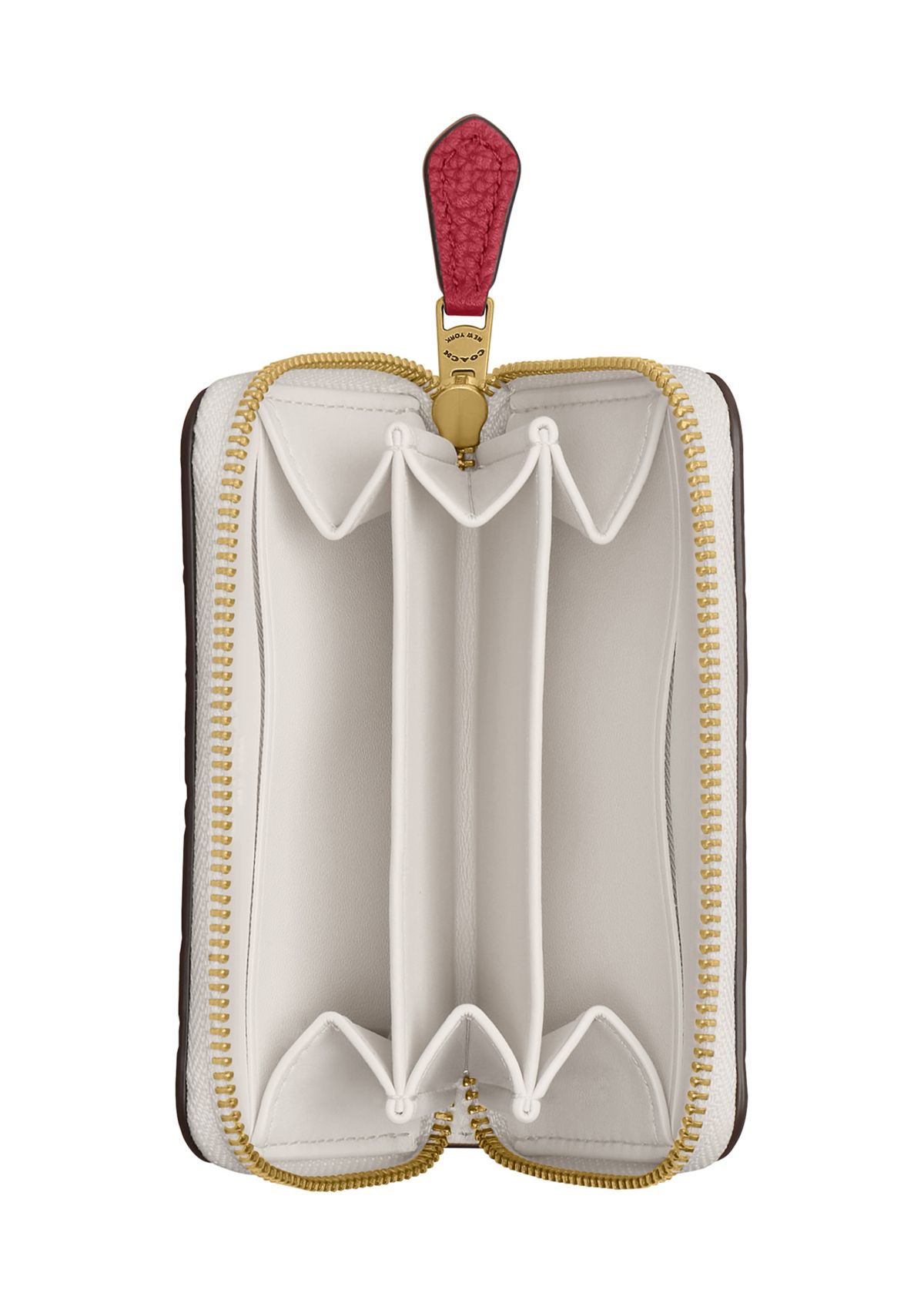 Boxed Essential Small Zip Around Card Case with Cherry Print