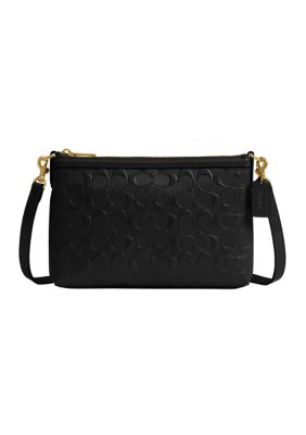 極美品 Coach Legacy Signature Bag Black COACH Legacy Zip Top Crossbody Bag in Signature Leather | Belk