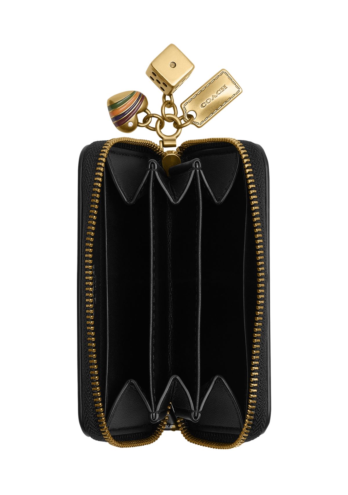 Essential Small Zip Around Wallet with Charm 