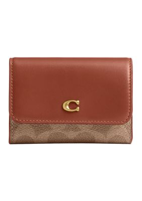 COACH Women's Essential Flap Card Case in Signature Canvas
