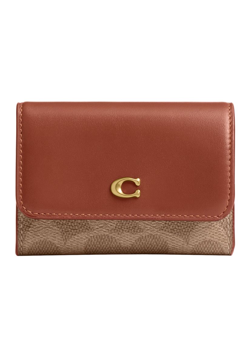 Essential Flap Card Case in Signature Canvas