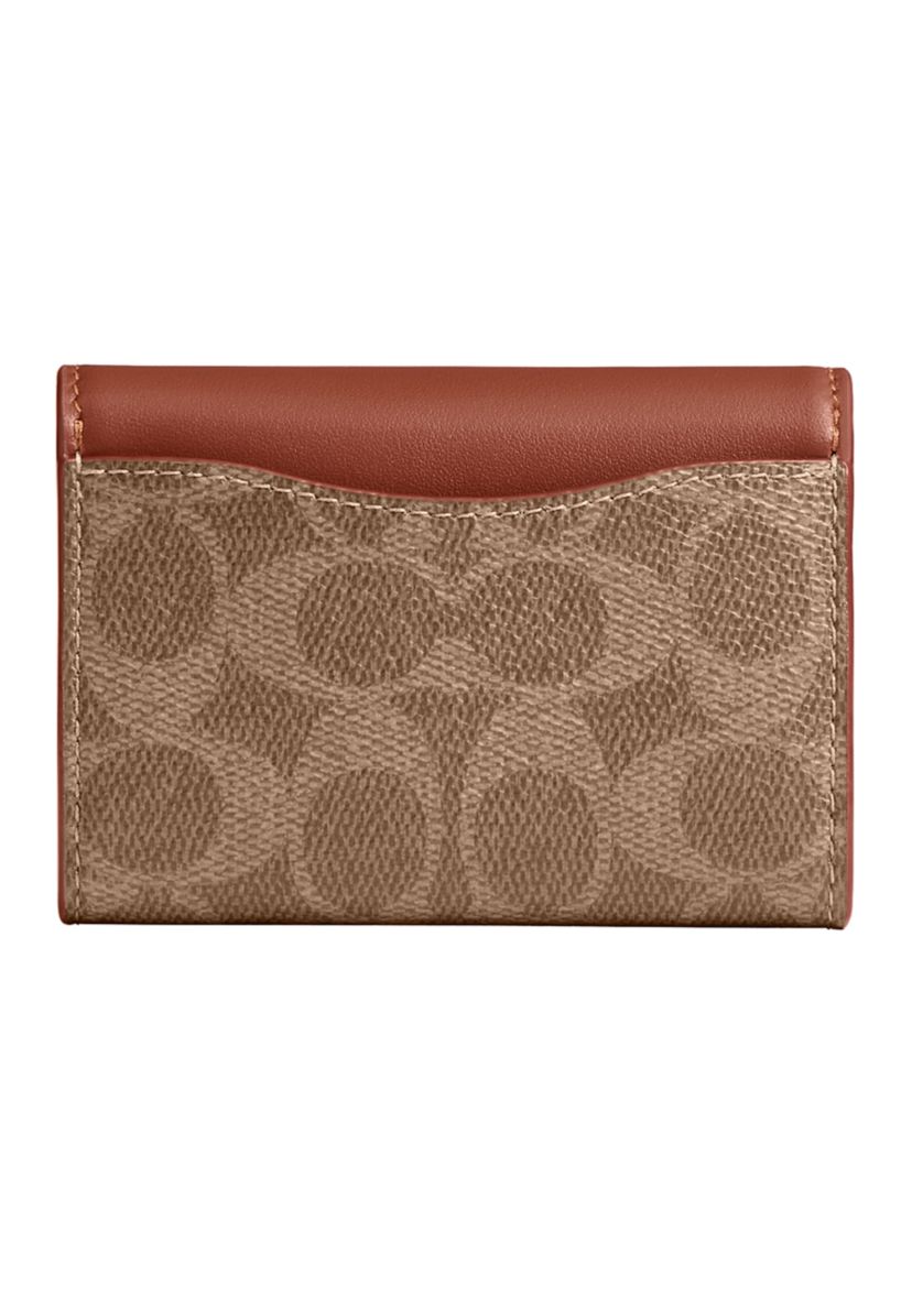 Essential Flap Card Case in Signature Canvas