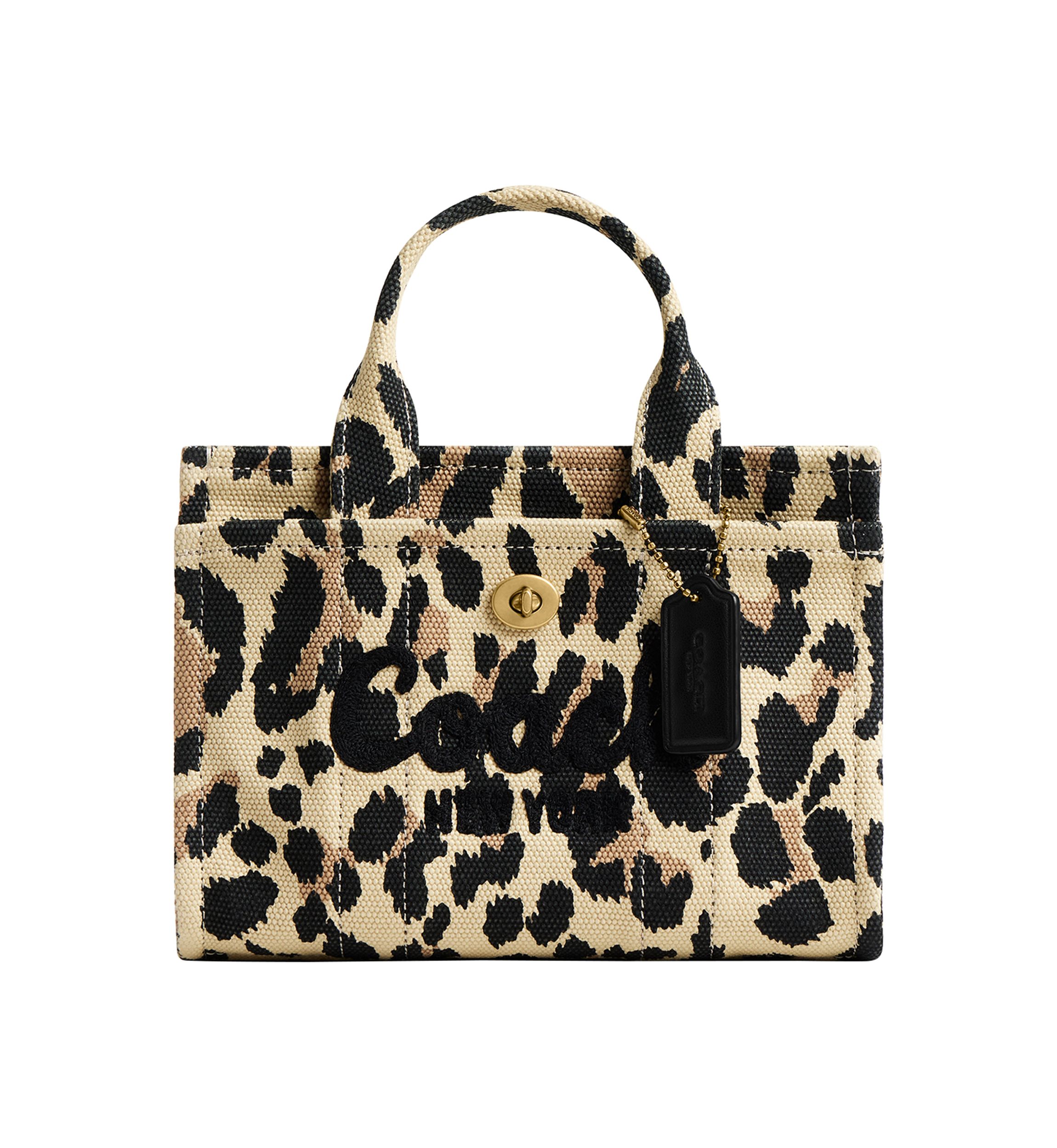 Cargo Tote Bag 20 with Leopard Print 