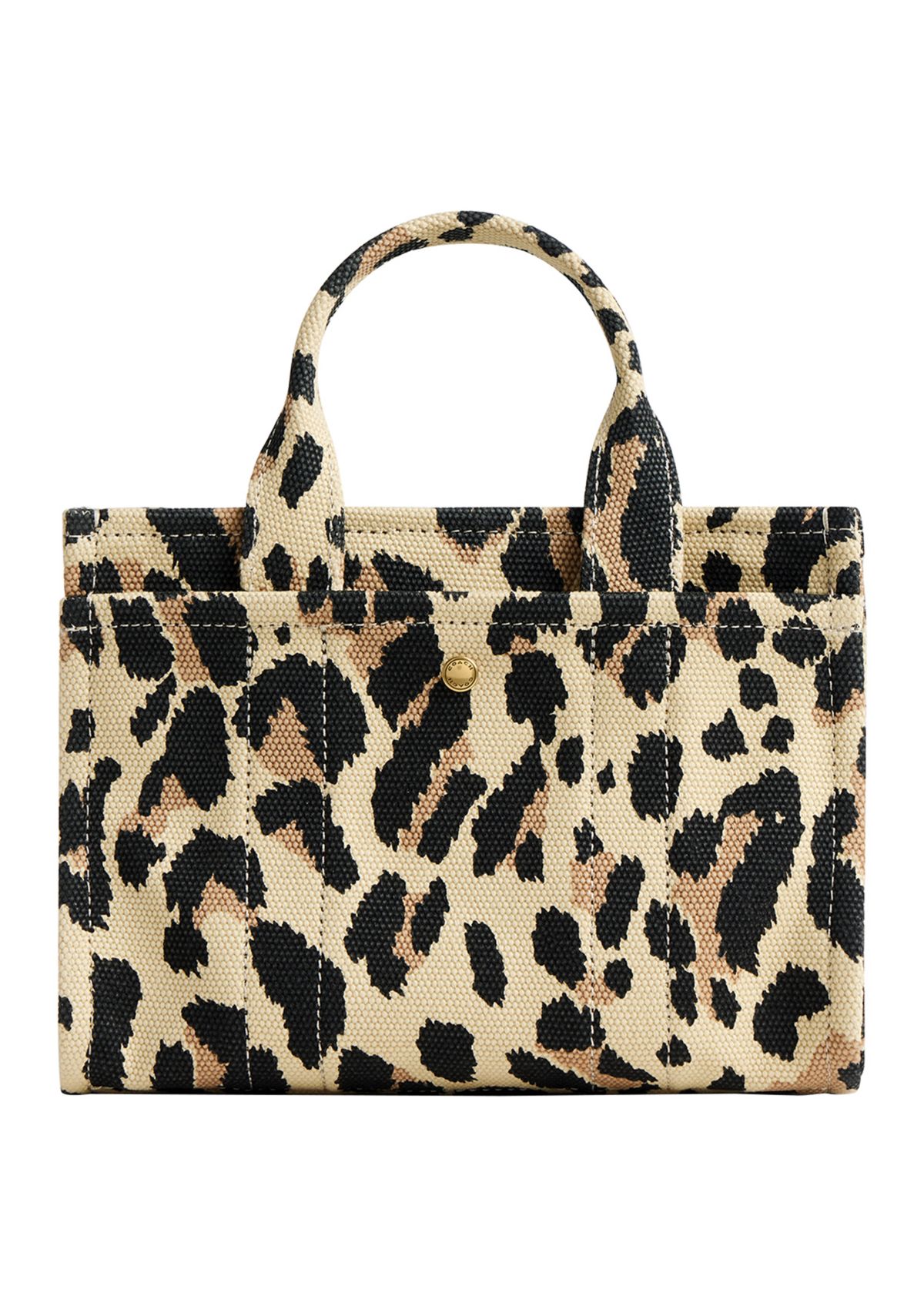 Cargo Tote Bag 20 with Leopard Print 