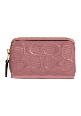 COACH Boxed Essential Small Zip Around Card Case with Cherry Print