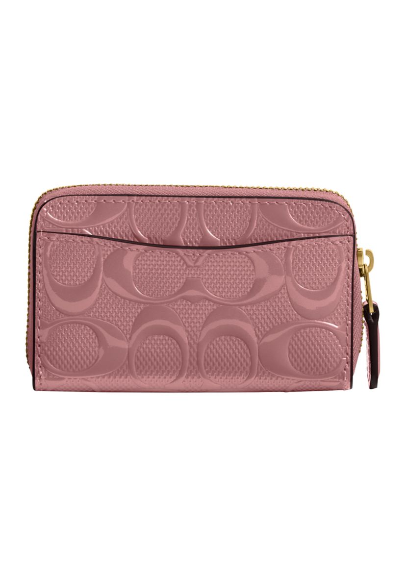 COACH Boxed Essential Small Zip Around Card Case with Cherry Print