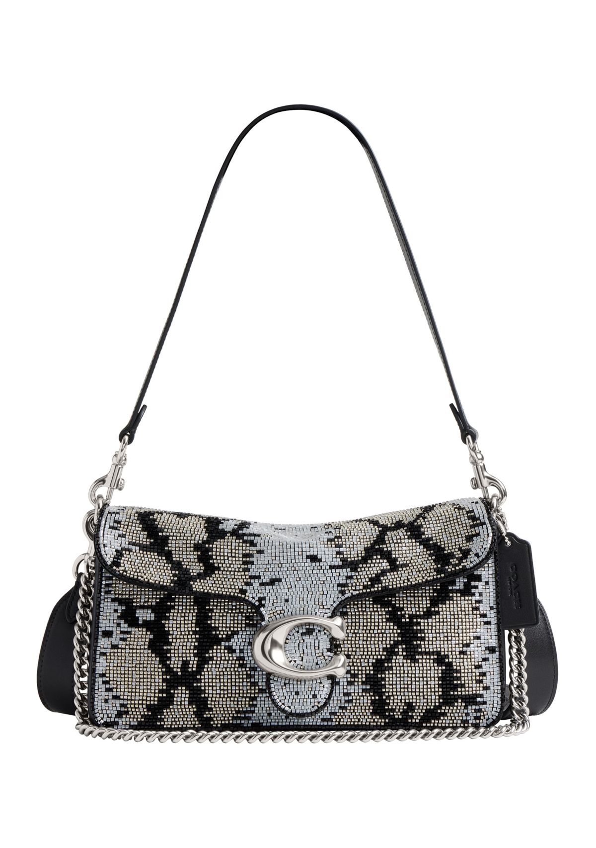 Tabby Shoulder Bag 26 with Beaded Snake