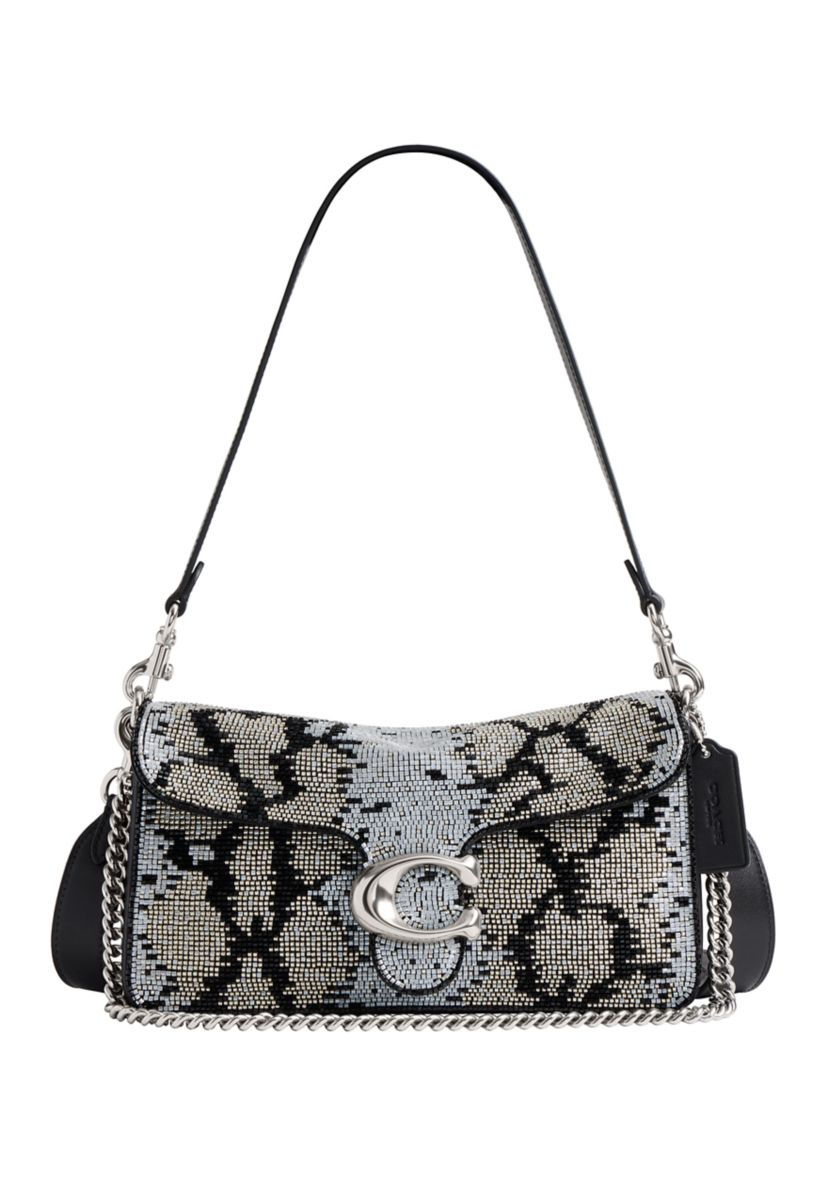 Tabby Shoulder Bag 26 with Beaded Snake