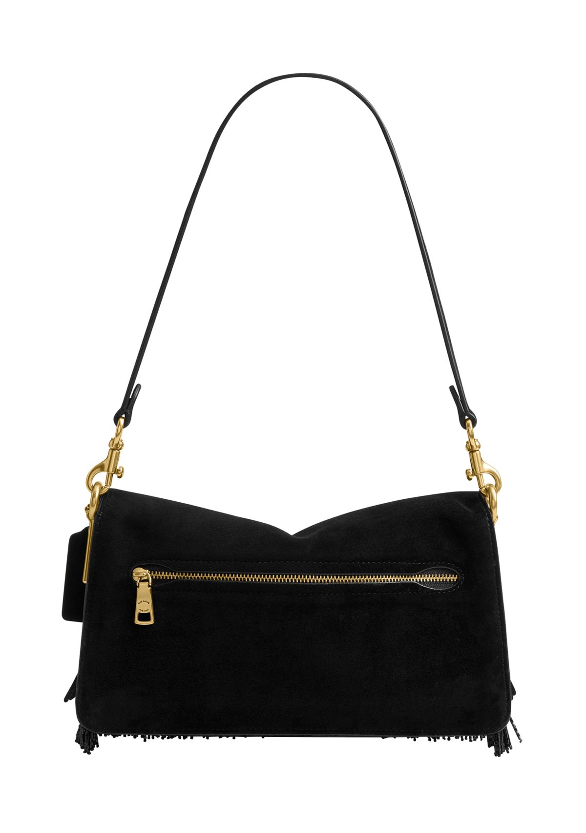 Tabby Shoulder Bag with Crystal Beaded Fringe