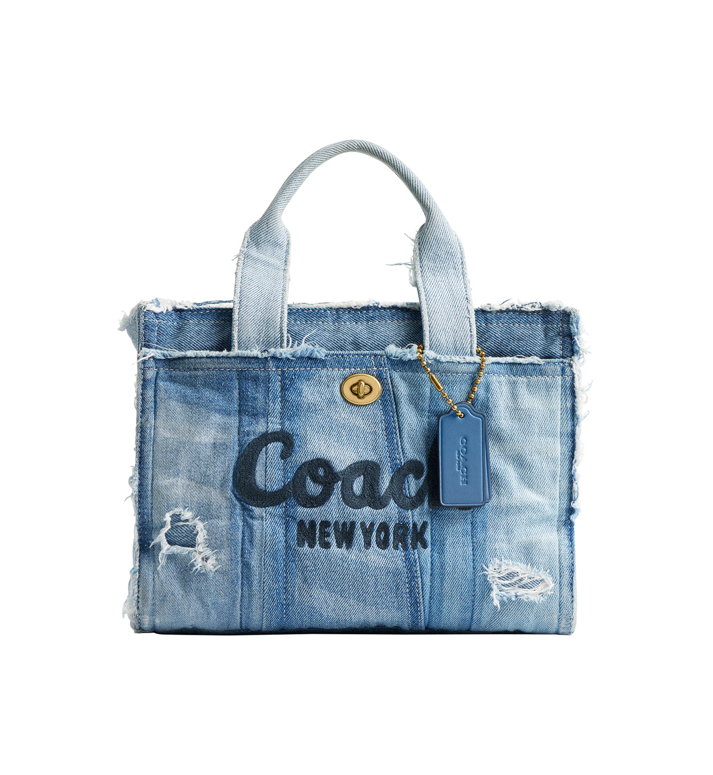COACH Denim Patchwork Cargo Tote Bag | Belk
