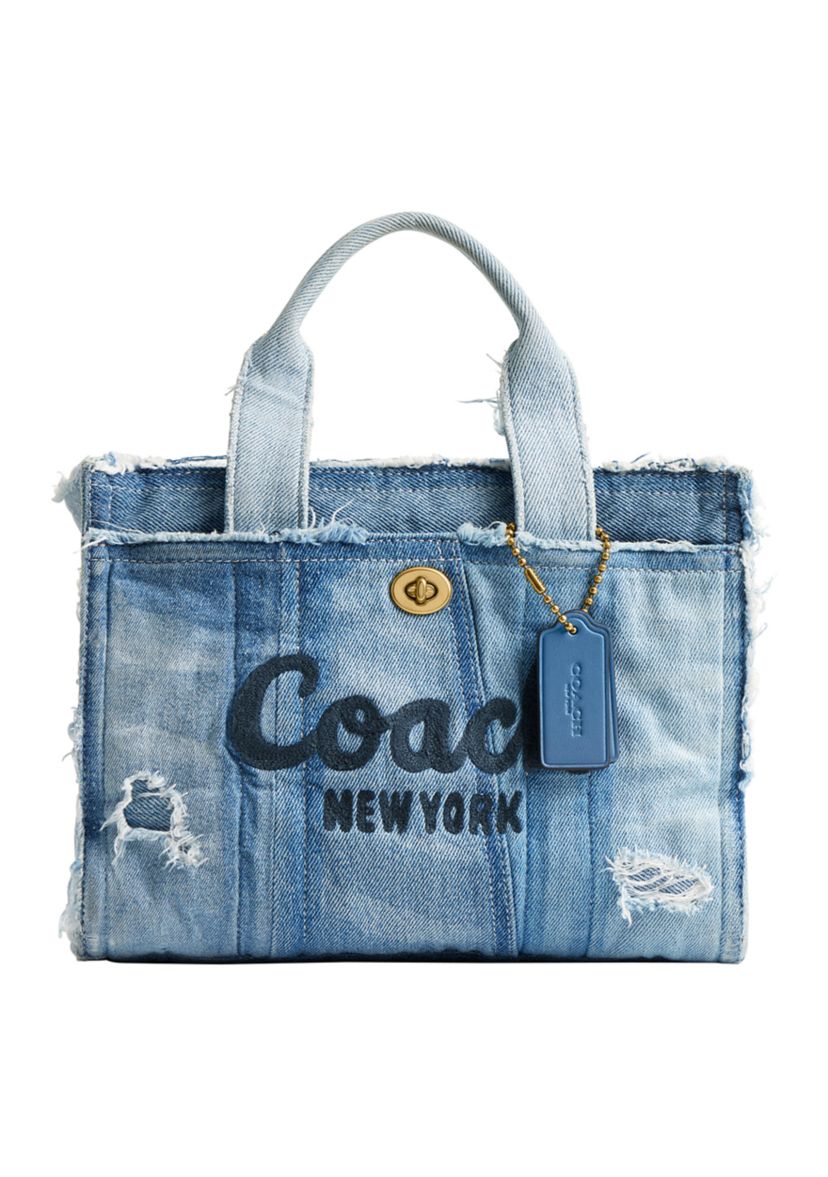 COACH Denim Patchwork Cargo Tote Bag | Belk