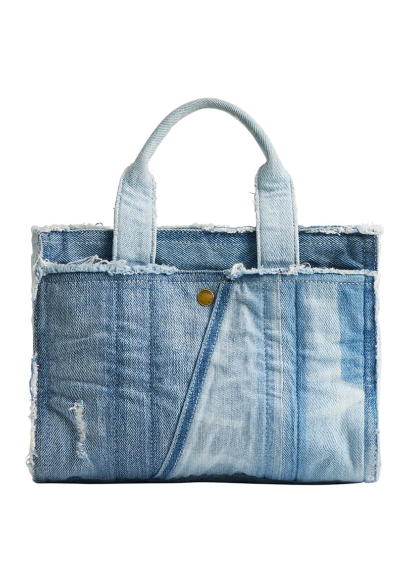 COACH Denim Patchwork Cargo Tote Bag | Belk
