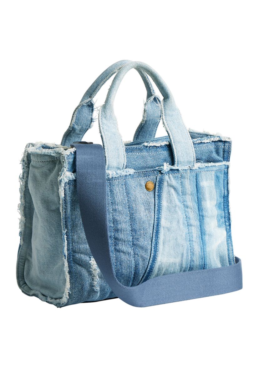 COACH Denim Patchwork Cargo Tote Bag | Belk