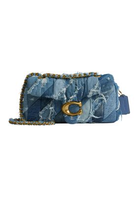 COACH Quilted Denim Patchwork Tabby Shoulder Bag