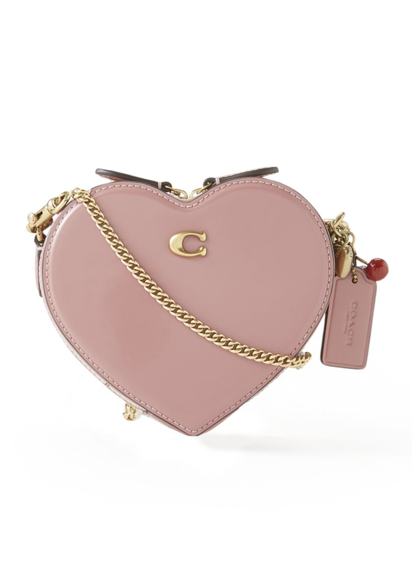 COACH Spazzolato Leather Heart Crossbody | Belk