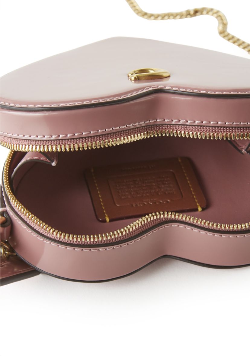 COACH Spazzolato Leather Heart Crossbody | Belk