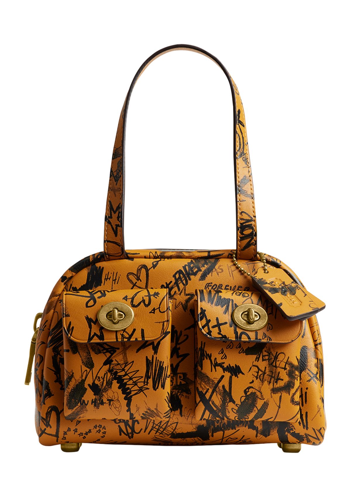 Twin Turnlock Bag 20 with Graffiti Print