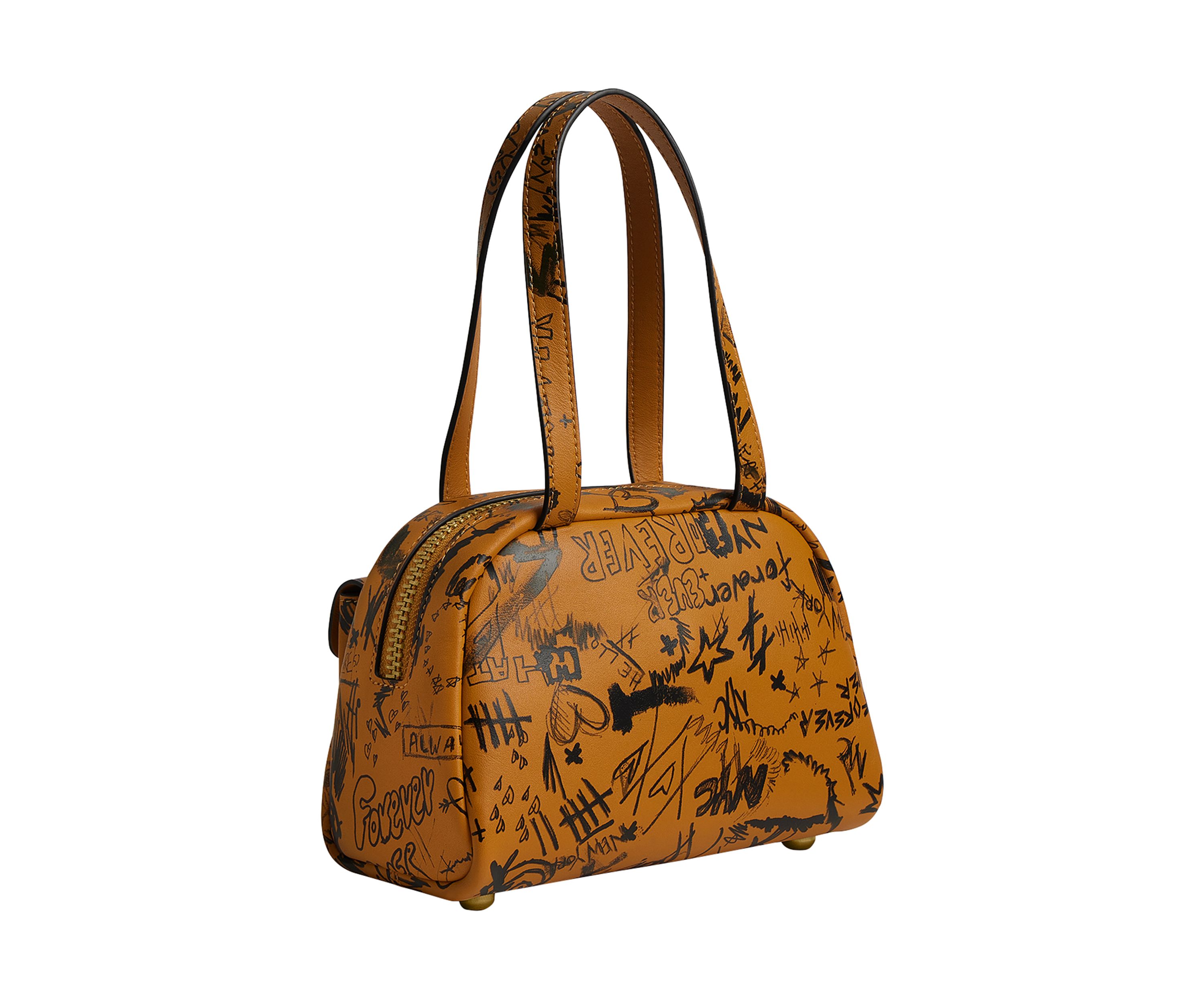 Twin Turnlock Bag 20 with Graffiti Print