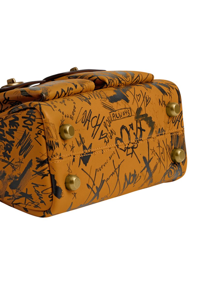 Twin Turnlock Bag 20 with Graffiti Print