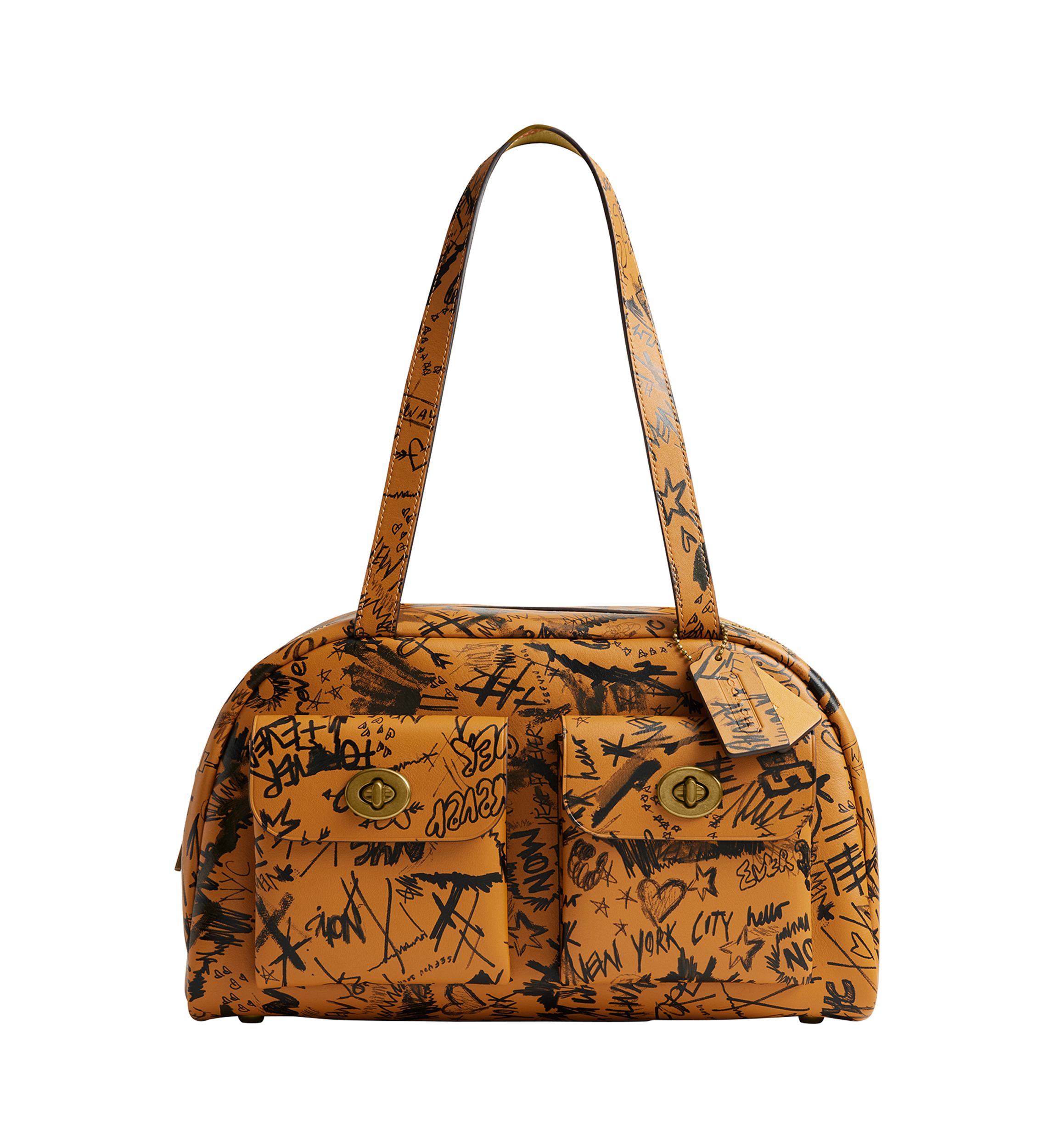 COACH Twin Turnlock Bag with Graffiti Print | Belk