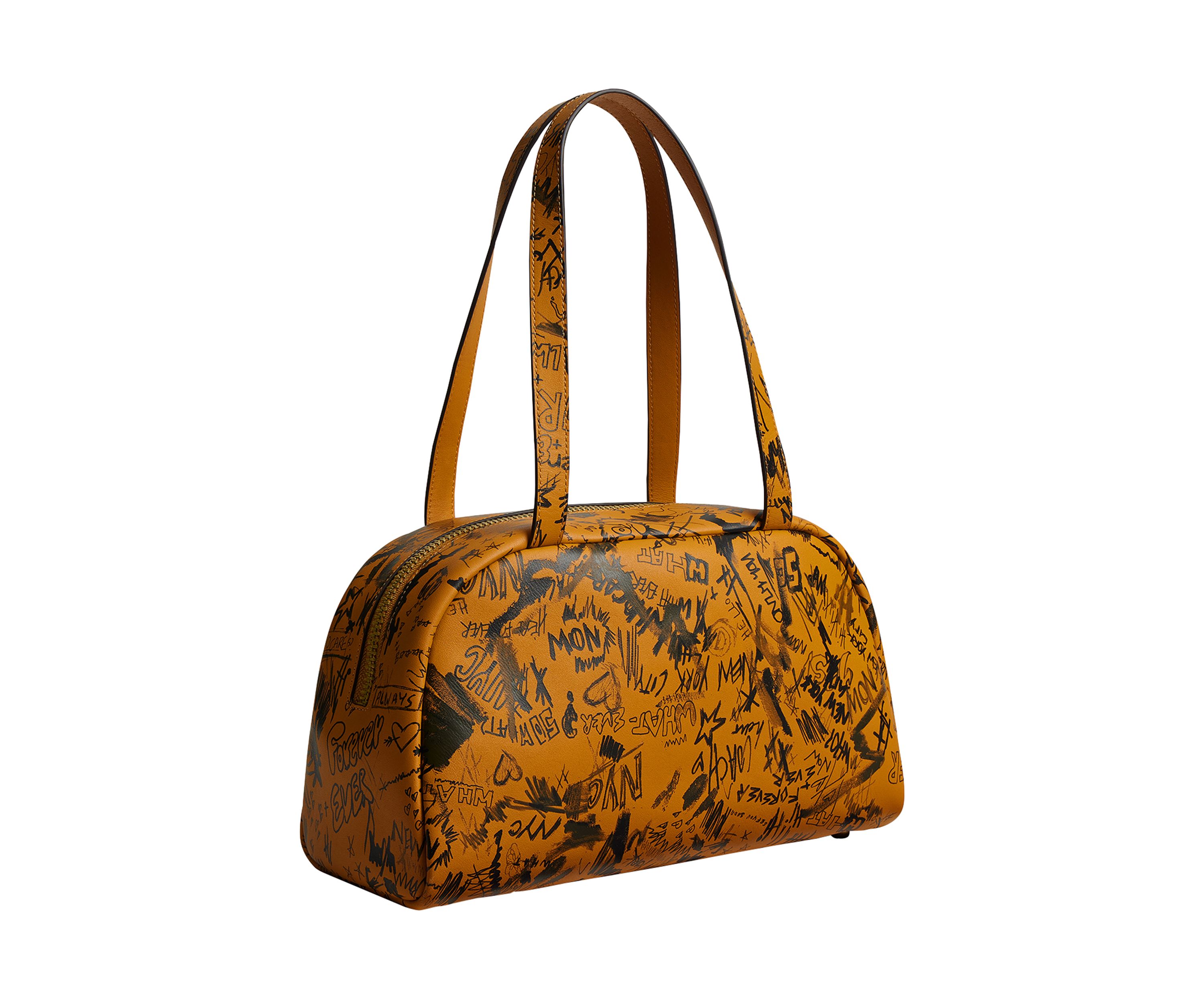 Twin Turnlock Bag with Graffiti Print