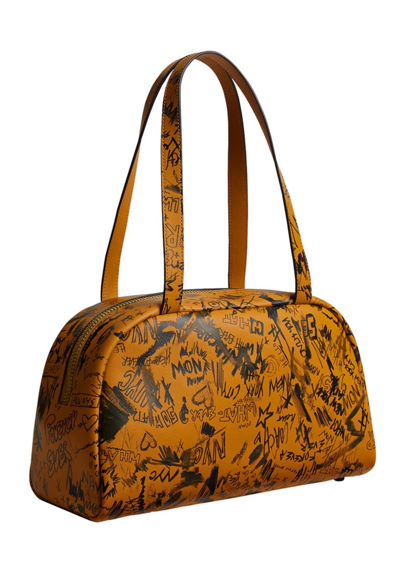 Twin Turnlock Bag with Graffiti Print
