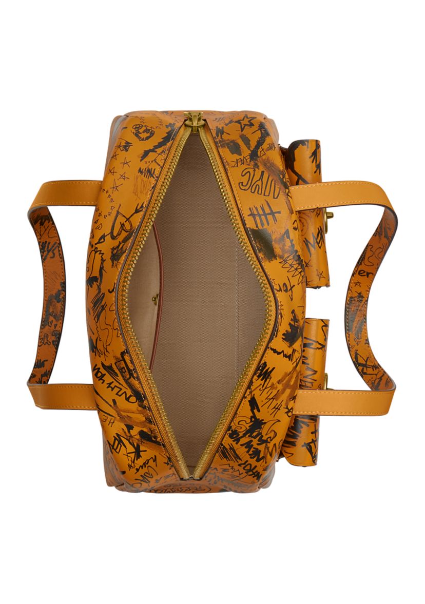 Twin Turnlock Bag with Graffiti Print