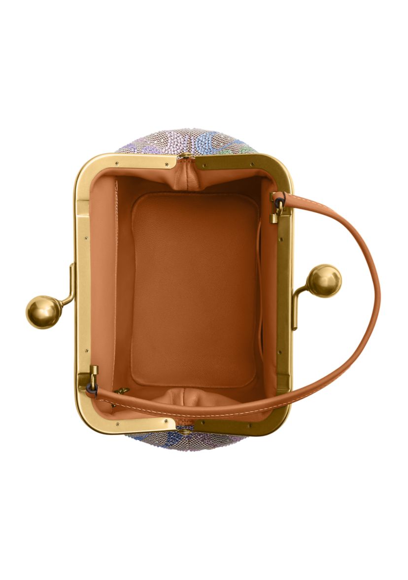 COACH Kisslock Frame Bag in Crystal Signature Jacquard | Belk