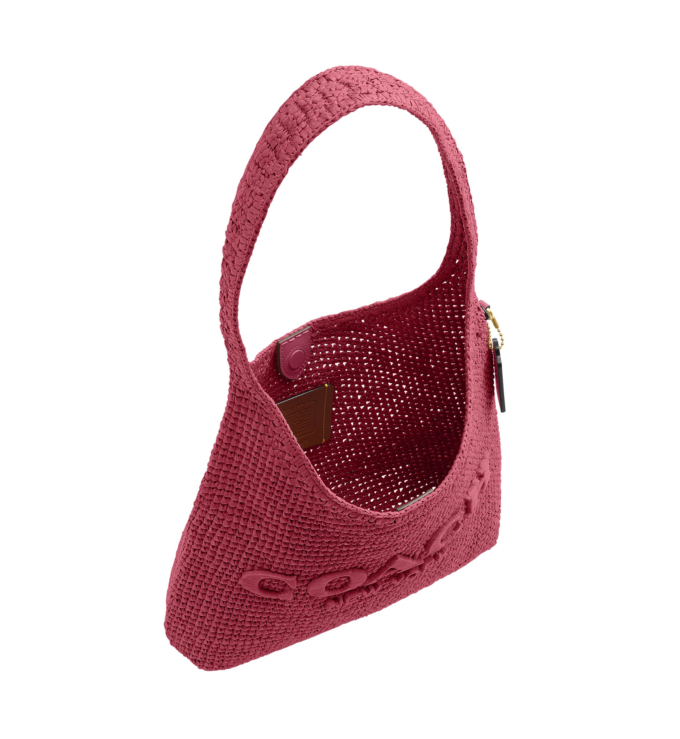 COACH Refined Weave Straw Brooklyn Shoulder Bag | Belk