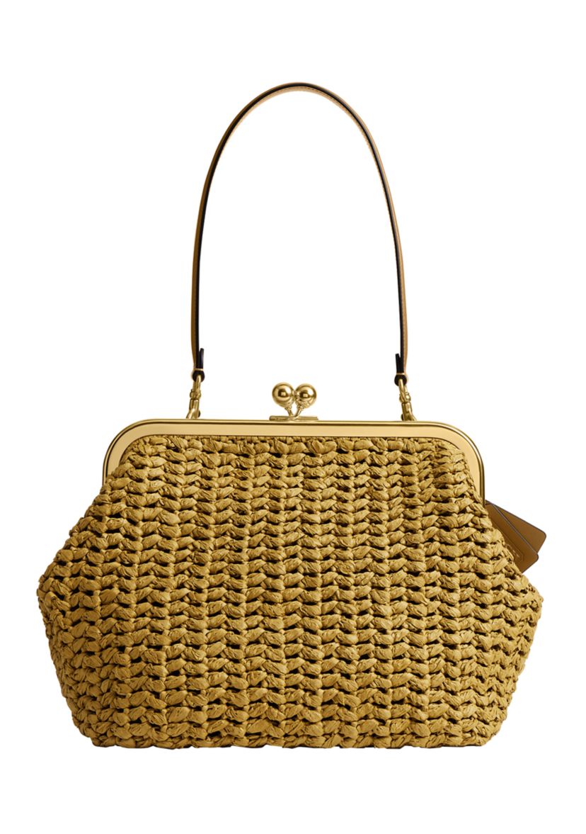 バッグ Coach Kisslock & Turnlock HandBag Yellow COACH Kisslock Frame Bag 27 | Belk
