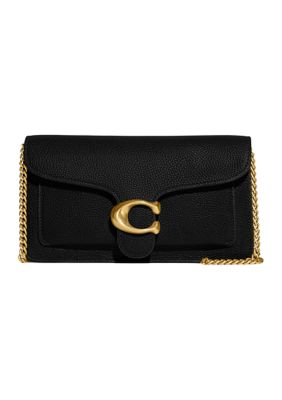 COACH Polished Pebble Tabby Chain Clutch | belk