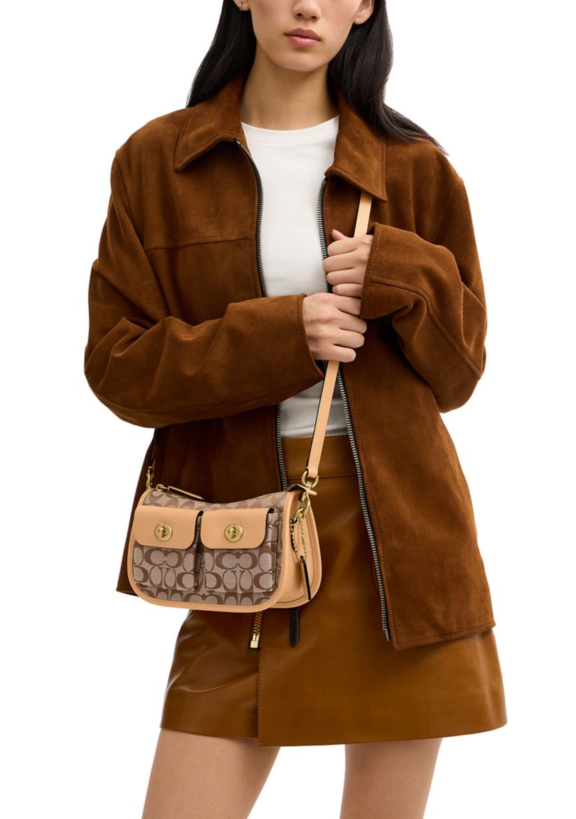 COACH Twin Turnlock Waverly Bag in Signature Jacquard | Belk