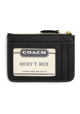 Coach Sport Flat Leather Card Case - Black