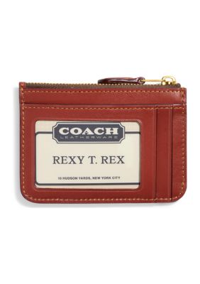 Coach - Logo Leather Mini Skinny ID Case - Turquoise