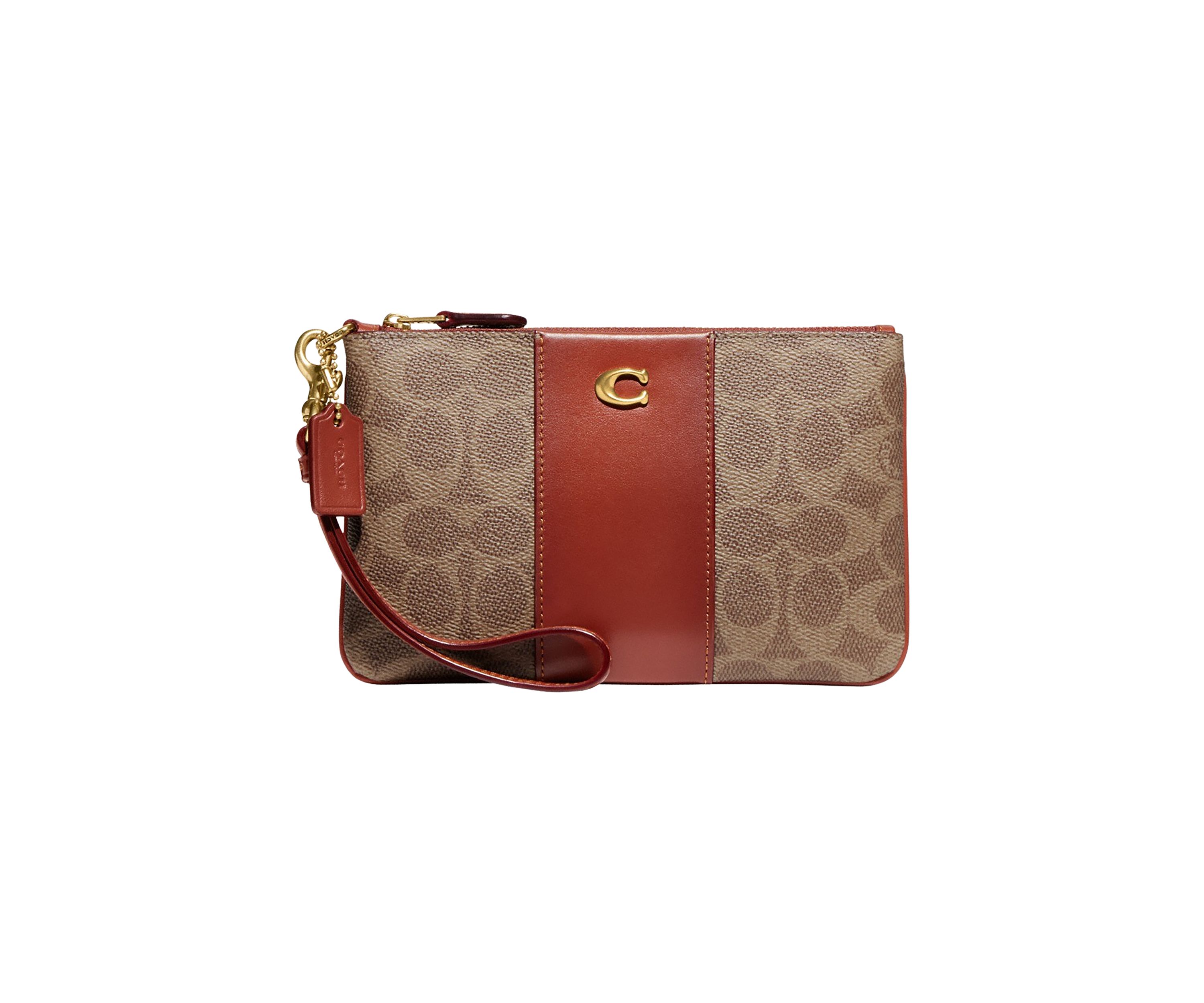 Small Wristlet in Signature Canvas