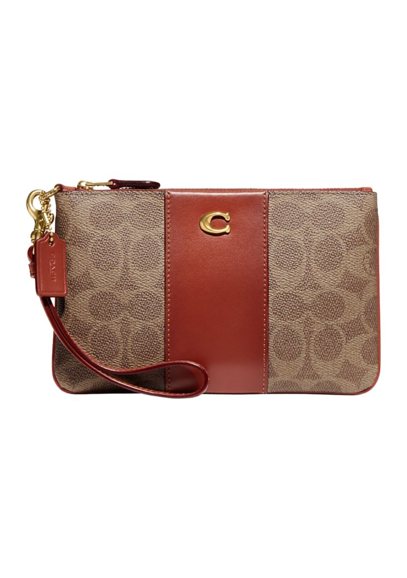 Small Wristlet in Signature Canvas