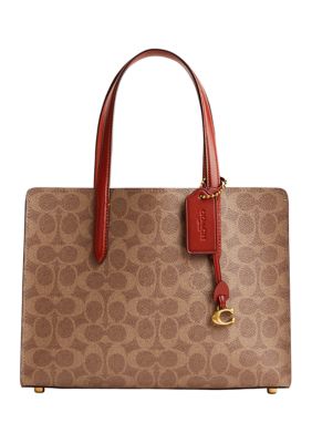 COACH Day Signature Coated Canvas & Leather Tote in Brown