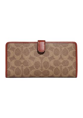 Coach Women's Skinny Wallet In Signature Canvas