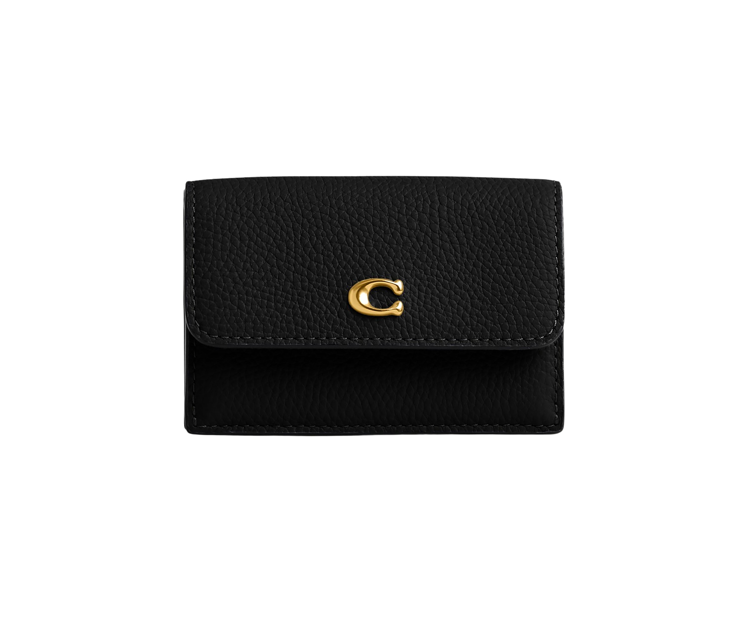 Essential Polished Pebble Mini Leather Tri Fold Wallet