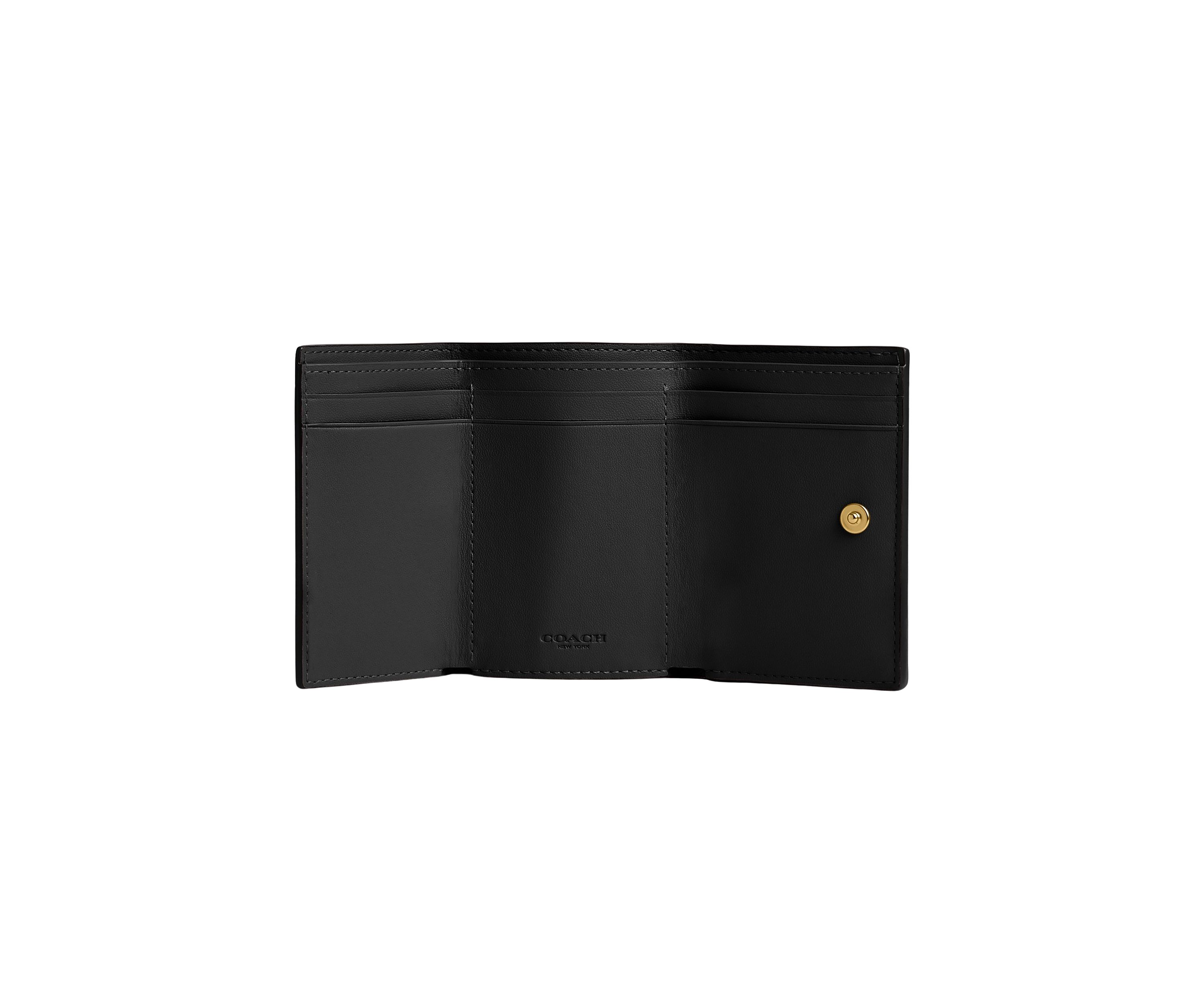 Essential Polished Pebble Mini Leather Tri Fold Wallet