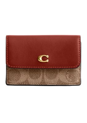 Coach Women's Essential Coated Canvas Signature Mini Trifold Wallet