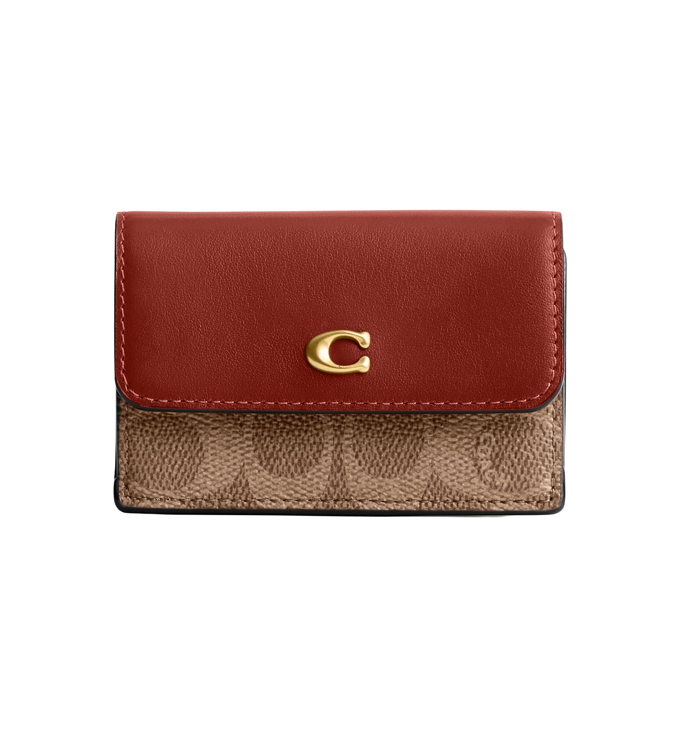 Essential Coated Canvas Signature Mini Trifold Wallet