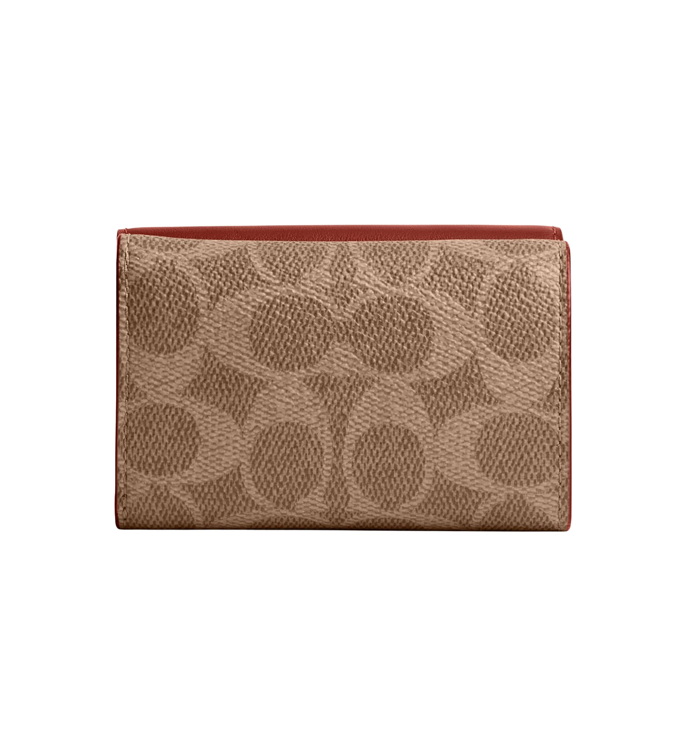 Essential Coated Canvas Signature Mini Trifold Wallet