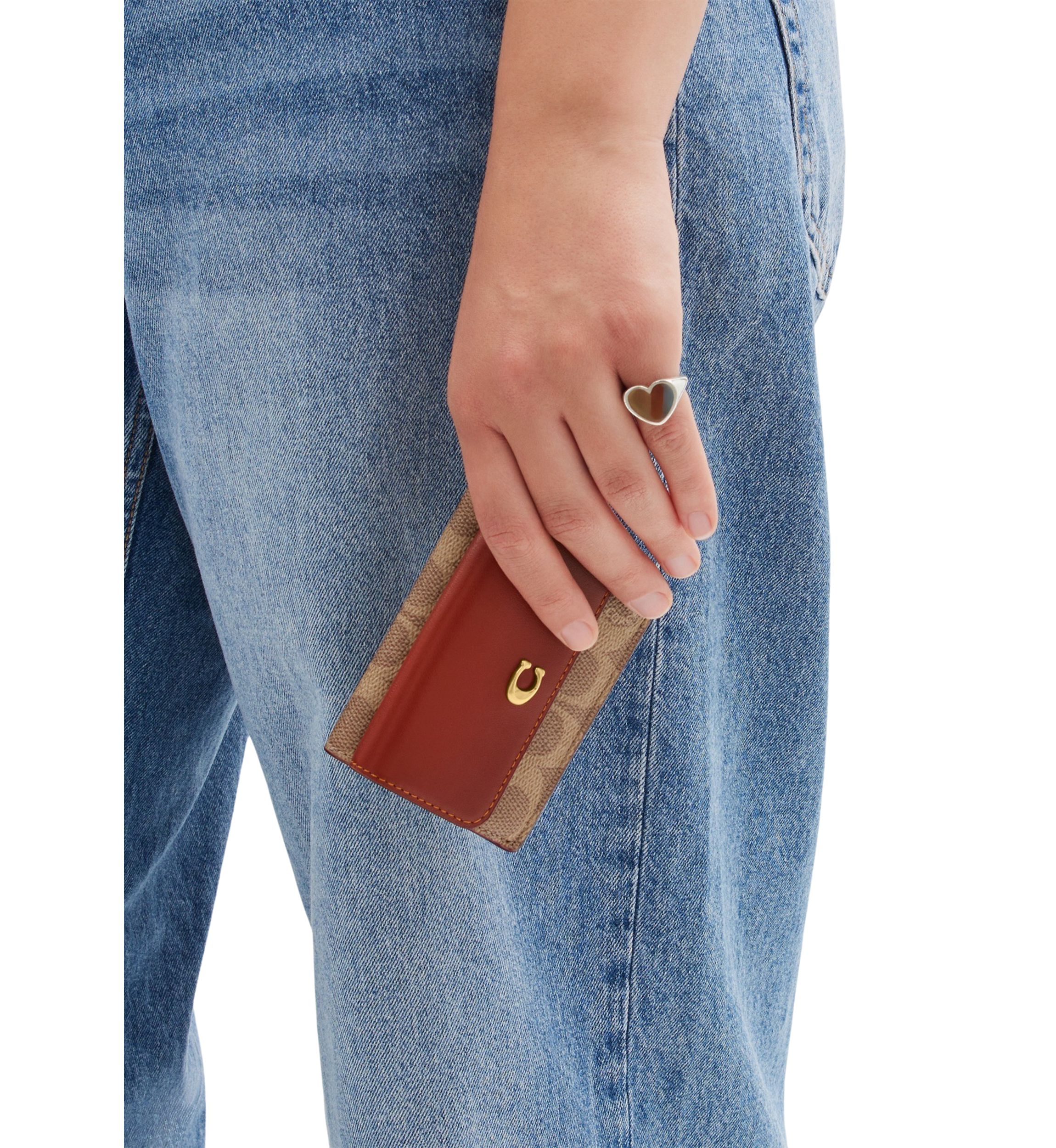 Essential Coated Canvas Signature Mini Trifold Wallet