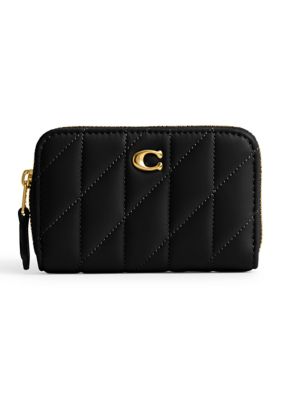 Coach Women's Small Zip Around Card Case With Pillow Quilting -  0196395086047