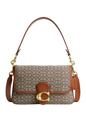 Coach Soft Tabby Shoulder Bag In Micro Signature Jacquard