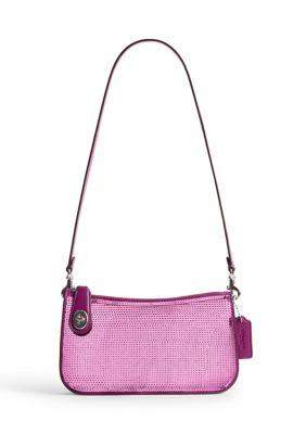 COACH Penn Shoulder Bag with Sequins, Magenta -  0196395099542