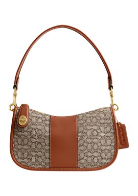 Coach Swinger Shoulder Bag In Micro Signature Jacquard